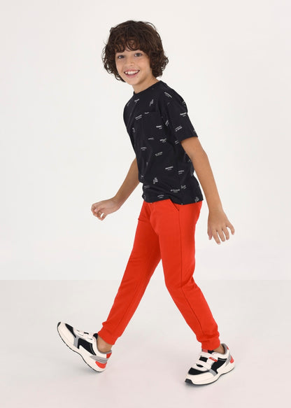 Pantalón largo deportivo con algodón para chico Art. 23-00744-088 Rojo