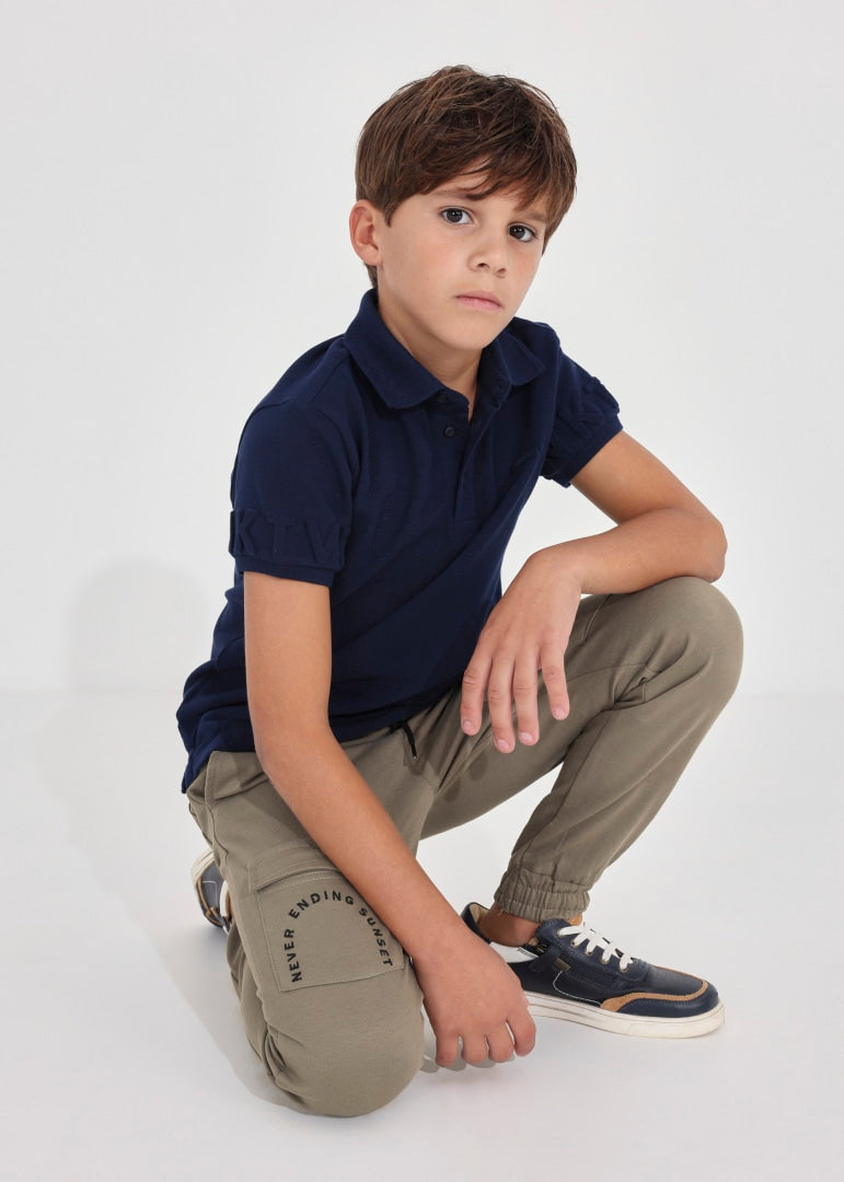 Pantalón largo deportivo con algodón para chico NUKUTAVAKE Ref. 23/6593/27 Fosil
