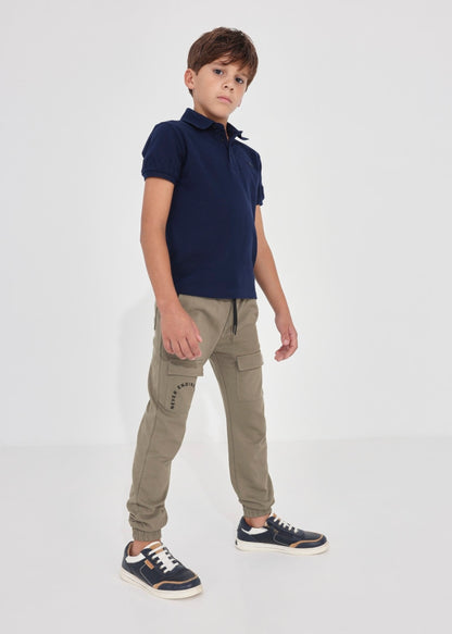 Pantalón largo deportivo con algodón para chico NUKUTAVAKE Ref. 23/6593/27 Fosil