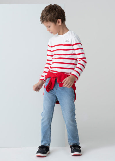 Pantalón largo jogger con algodón sostenible para niño AZUL SKU 3513