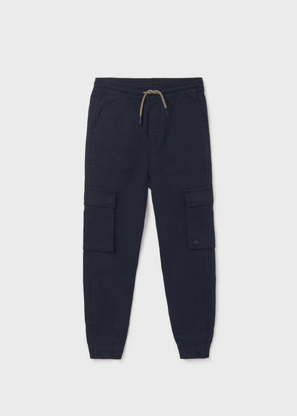Pantalón largo jogger de algodón sostenible para chico Art. 23-06596-077 Marino