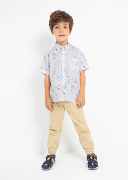 Pantalón largo skater fit con algodón sostenible para niño Art. 23-03521-096 Arena