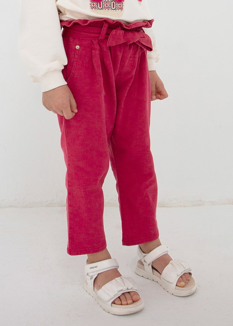 Pantalón largo slouchy de algodón sostenible para niña Art. 23-03502-047 Hibiscus
