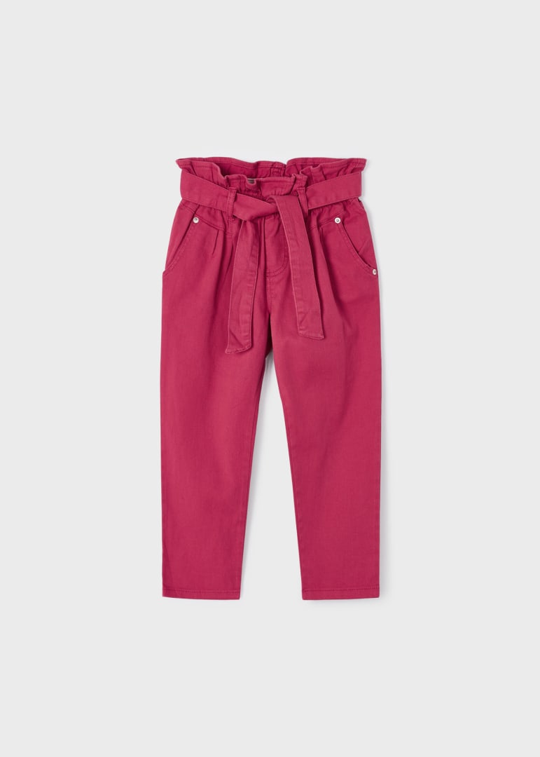 Pantalón largo slouchy de algodón sostenible para niña Art. 23-03502-047 Hibiscus