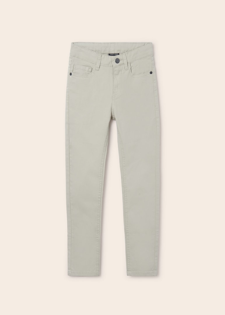 Pantalón slim fit de algodón sostenible para chico MAYORAL Ref. 23/520/10 Arroz