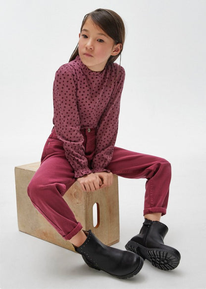 Pantalon largo sarga slouchy MAYORAL Ref. 13/7510/62 Berenjena