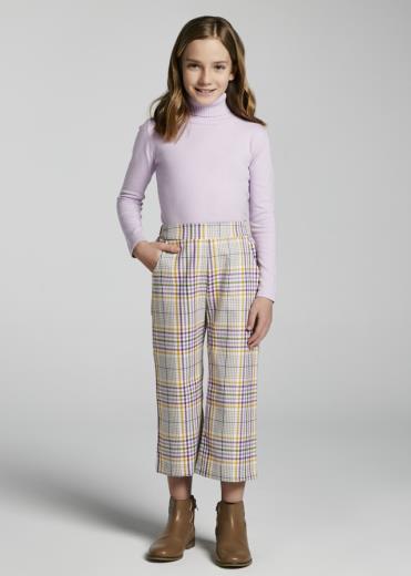 Pantalón Cropped Cuadros SKU 7564 Color 23 Lila