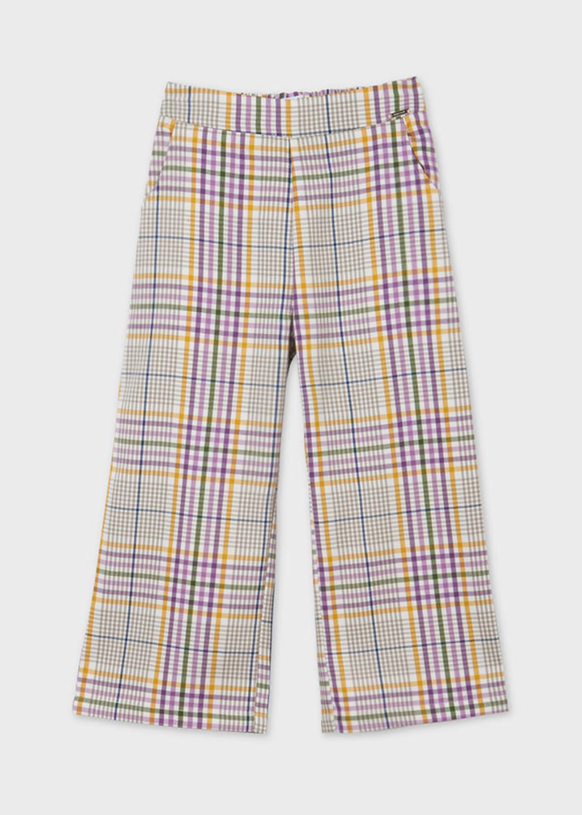 Pantalón Cropped Cuadros SKU 7564 Color 23 Lila