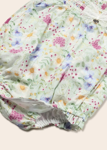 Peto con estampado en algodón sostenible para recién nacido Art. 23-01690-060 Aqua