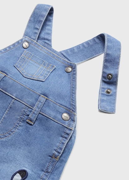 Peto de mezclilla con playera de algodón para recién nacido Art. 23-01628-014 Pasto