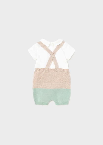 Peto de tricot con playera de algodón para recién nacido MAYORAL Ref. 23/1618/10 Aqua