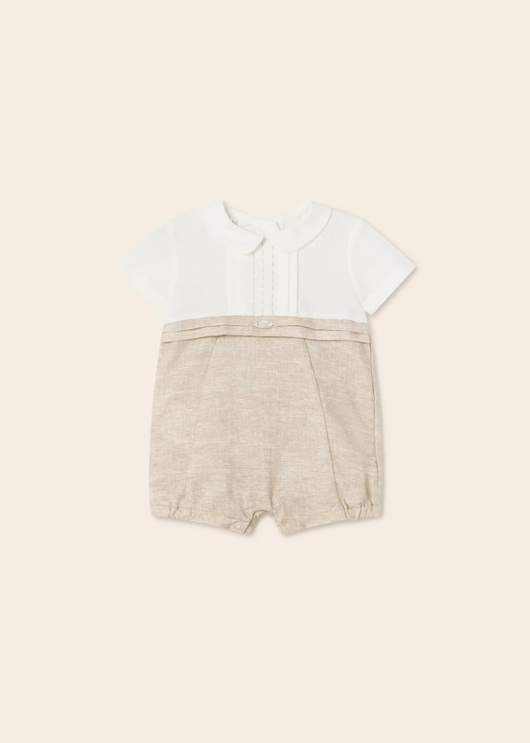 Peto en lino para recién nacido niño ceremonia MAYORAL Ref. 23/1611/56 Lino