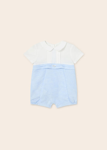 Peto en lino para recién nacido niño MAYORAL Ref. 23/1611/57 Cielo