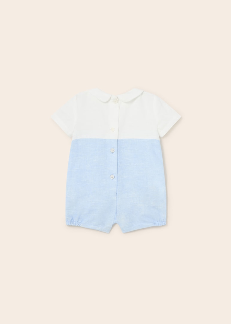 Peto en lino para recién nacido niño MAYORAL Ref. 23/1611/57 Cielo