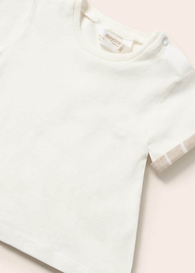 Peto estampado en lino con playera para recién nacido Art. 23-01625-075 Lino