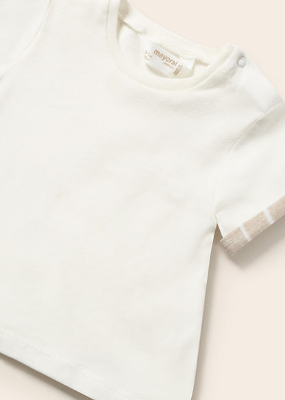 Peto estampado en lino con playera para recién nacido Art. 23-01625-075 Lino