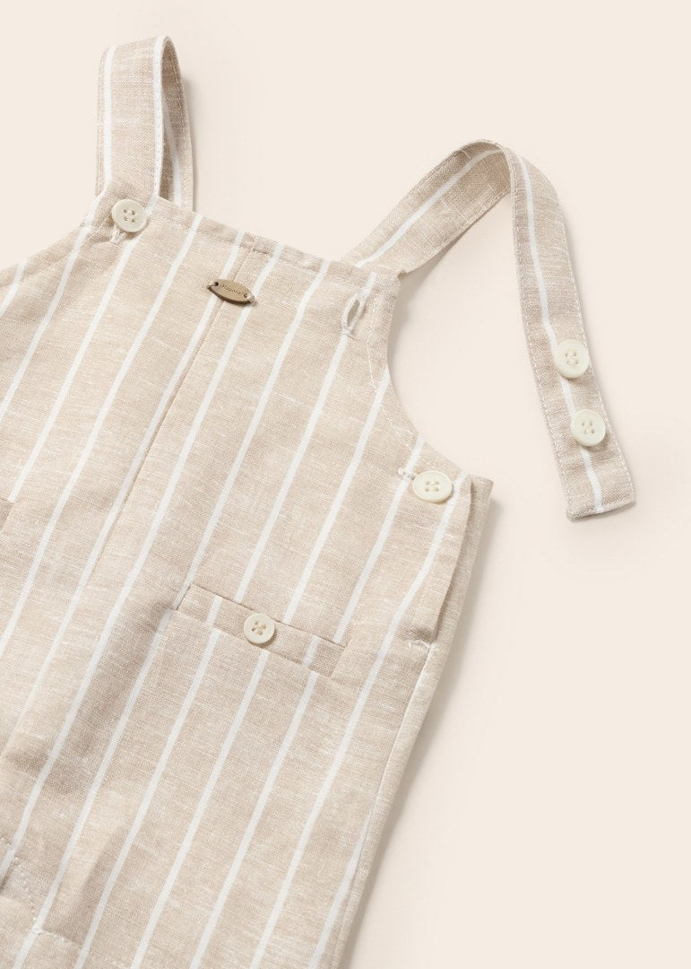 Peto estampado en lino con playera para recién nacido Art. 23-01625-075 Lino