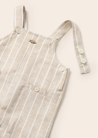 Peto estampado en lino con playera para recién nacido Art. 23-01625-075 Lino