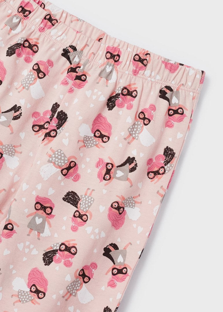 Pijama larga de algodón sostenible para niña Art. 23-03773-066 Salmon