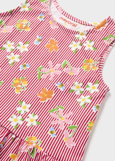 Pijama short de algodón sostenible para bebé Sku 1770 Color 89 Sandia