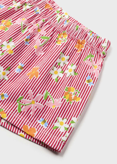 Pijama short de algodón sostenible para bebé Sku 1770 Color 89 Sandia