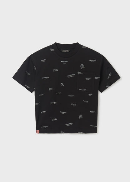 Playera con estampado de algodón sostenible para chico MAYORAL Ref. 23/6085/20 Negro
