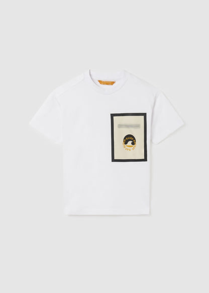 Playera con motivo estampado de algodón para chico Art. 23-06072-011 Blanco