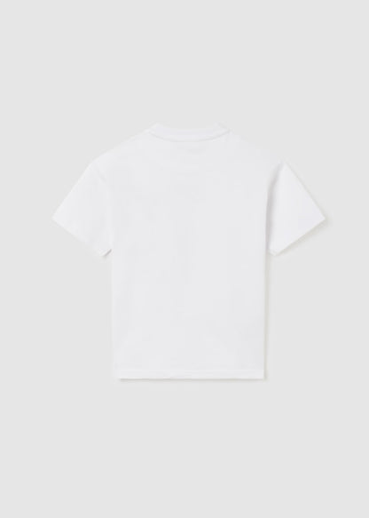 Playera con motivo estampado de algodón para chico Art. 23-06072-011 Blanco