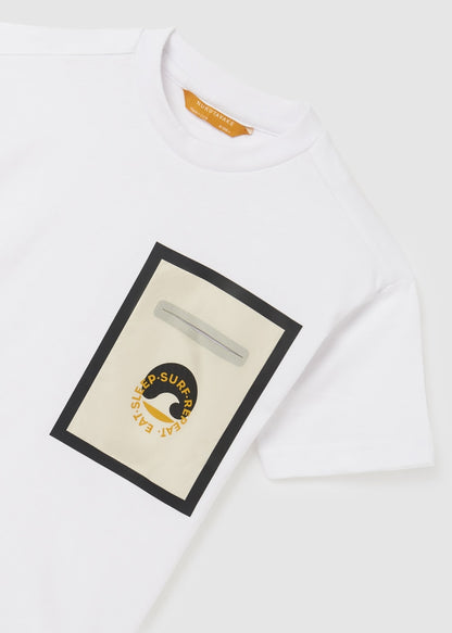 Playera con motivo estampado de algodón para chico Art. 23-06072-011 Blanco