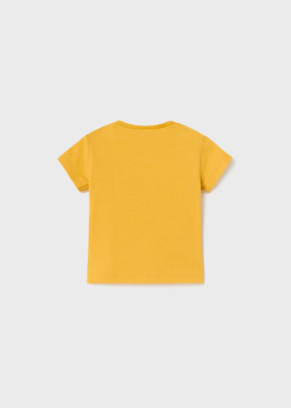 Playera con motivo estampado de algodón para recién nacido Art. 23-01001-017 Banana