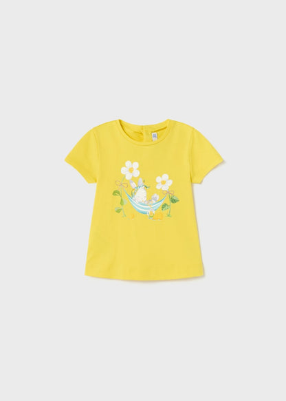 Playera con motivo estampado de algodón sostenible para bebé Art. 23-01013-093 Mimosa