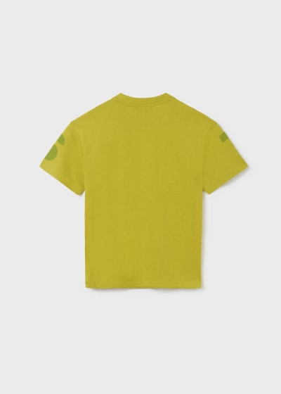 Playera con motivo estampado de algodón sostenible para chico NUKUTAVAKE Ref. 6078/55 Azufre