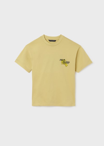 Playera con motivo estampado de algodón sostenible para chico NUKUTAVAKE Ref. 6076/47 Pera