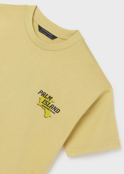 Playera con motivo estampado de algodón sostenible para chico NUKUTAVAKE Ref. 6076/47 Pera