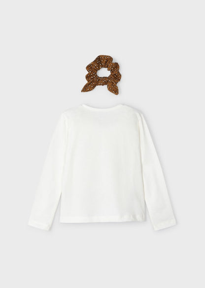 Playera con scrunchie Better Cotton niña MAYORAL Ref. 13-04006-047 Crd-Añil