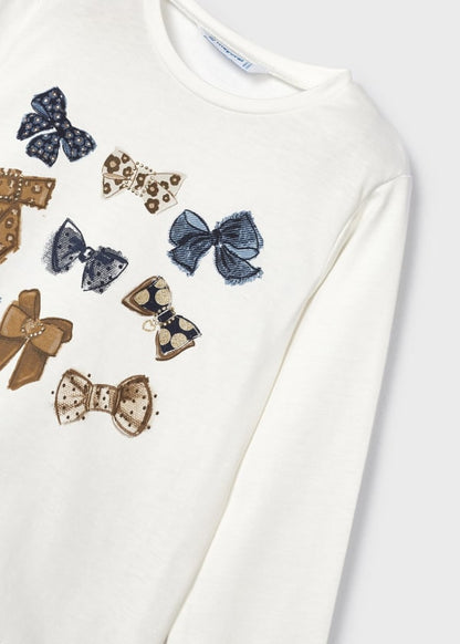 Playera con scrunchie Better Cotton niña MAYORAL Ref. 13-04006-047 Crd-Añil
