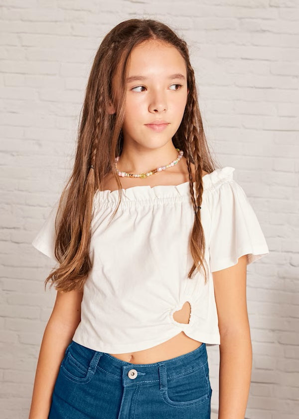 Playera detalle corazón niña