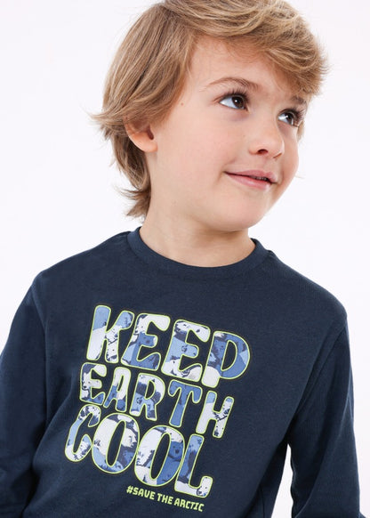 Playera detalles neón Better Cotton niño MAYORAL Ref. 13-04037-057 Deep Blue