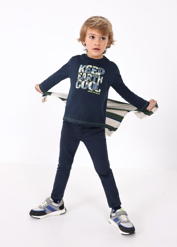 Playera detalles neón Better Cotton niño MAYORAL Ref. 13-04037-057 Deep Blue