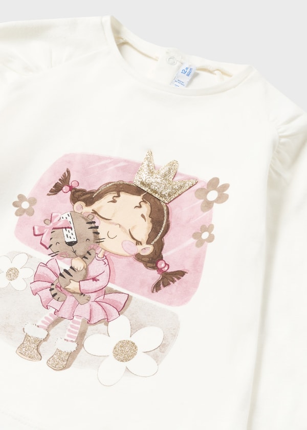 Playera estampada Better Cotton bebé Ref. 13-02010-089 Crudo