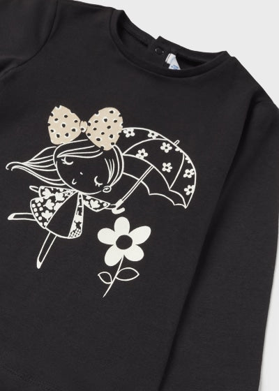 Playera estampada Better Cotton bebé Ref. 13-02012-015 Negro
