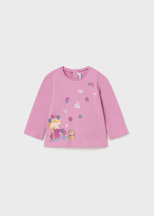 Playera estampada Better Cotton bebé Ref. 13-02012-016 peonia
