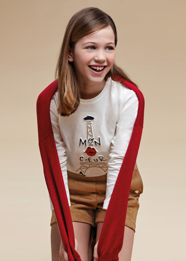 Playera estampada Better Cotton chica  Ref. 13-07045-063 Crudo