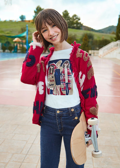 Playera estampada Better Cotton chica  Ref. 13-07047-076 Crd-Marino