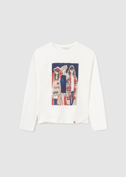 Playera estampada Better Cotton chica  Ref. 13-07047-076 Crd-Marino