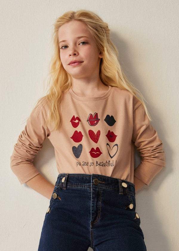 Playera estampada Better Cotton chica  Ref. 13-07048-081 Galleta