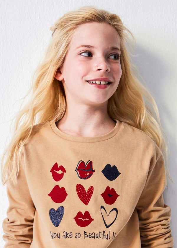 Playera estampada Better Cotton chica  Ref. 13-07048-081 Galleta