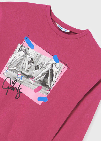 Playera estampada Better Cotton chica  Ref. 13-07054-010 Magenta