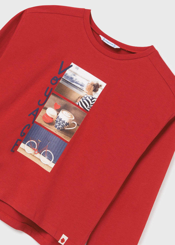 Camiseta m/l grafica MAYORAL Ref. 13/7049/68 Rojo