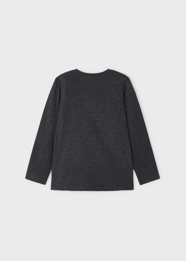 Playera estampada Better Cotton niña  Ref. 13-04015-059 Plomo Vig